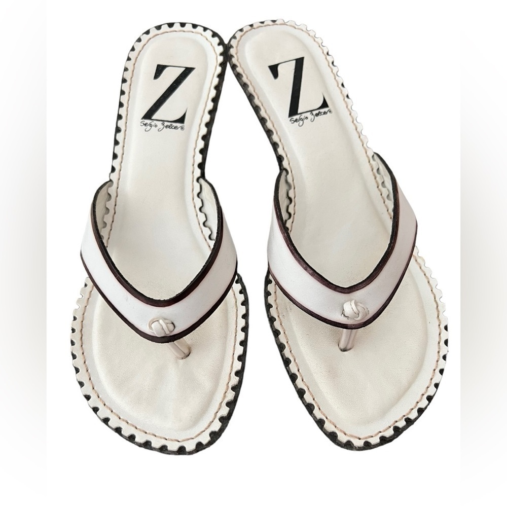 Sergio Zelcer White Heeled Sandals  in Size 6